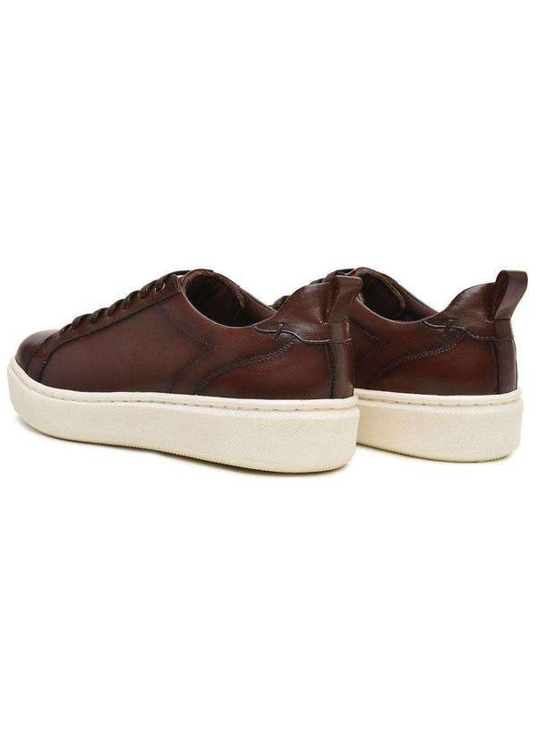 Berganno - Kit Tênis Masculino Social e Casual Esporte e Lazer Trabalho Branco+Pinhão 5