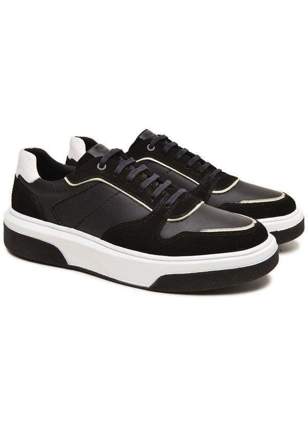 Berganno - Kit Tênis Masculino Social e Casual Esporte e Lazer Trabalho Preto+Preto 2