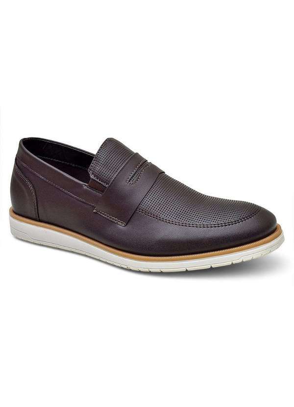 Bkarellus - Sapato Casual Masculino Mocassim Moderno Chocolate