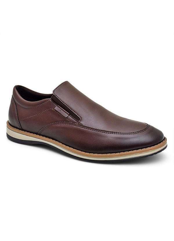 Bkarellus - Sapato Masculino Casual Slip On Oxford Moderno Pinhão