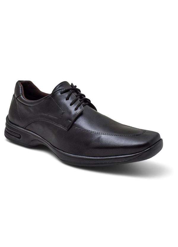 Bkarellus - Sapato Social Confortável Modelo Mark Preto Preto