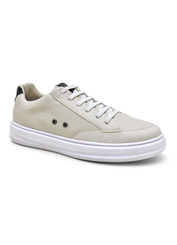 Bkarellus - Tenis Casual Masculino Social Branco