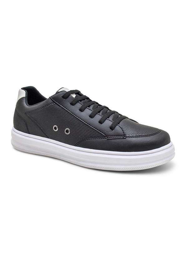 Bkarellus - Tenis Casual Masculino Social Preto