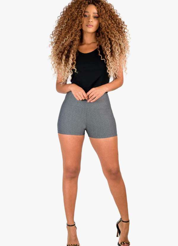 Looks Catwalk - Cinta Shorts Modelador Preto Modela Cintura e Levanta o Bumbum - Mescla 3