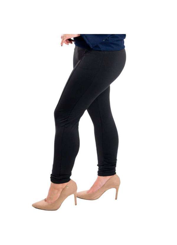 Looks Catwalk - Calça Montaria Feminina com Bolso Suplex Felpado Preta - Preta