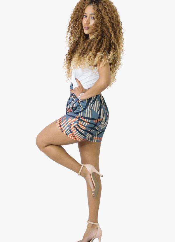 Looks Catwalk - Shorts Estampado Bermuda Feminina com Bolso Moda Tendência - Estampa01 2