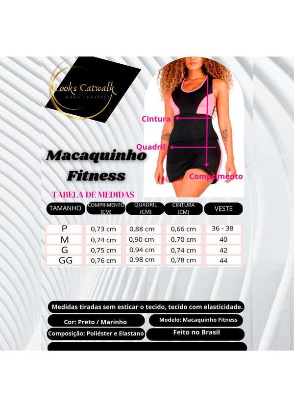 Looks Catwalk - Vestido Macaquinho Feminino Fitnnes Treino Academia - Vinho com Cinza 5