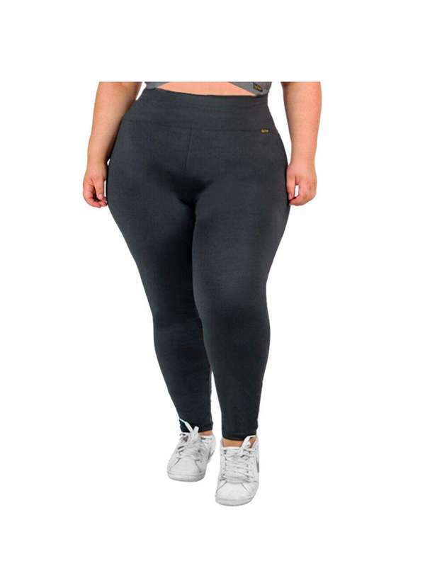 Looks Catwalk - Legging Suplex Plus Size Preta Não Fica Transparente - Preto