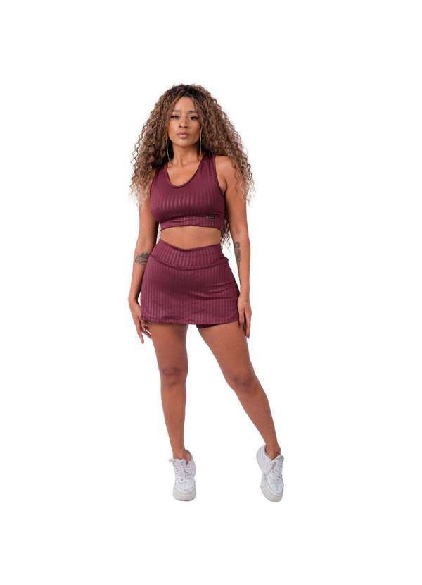 Looks Catwalk - Saia Shorts Fitness Moda Feminina Treino Malhação Academia - Açaí