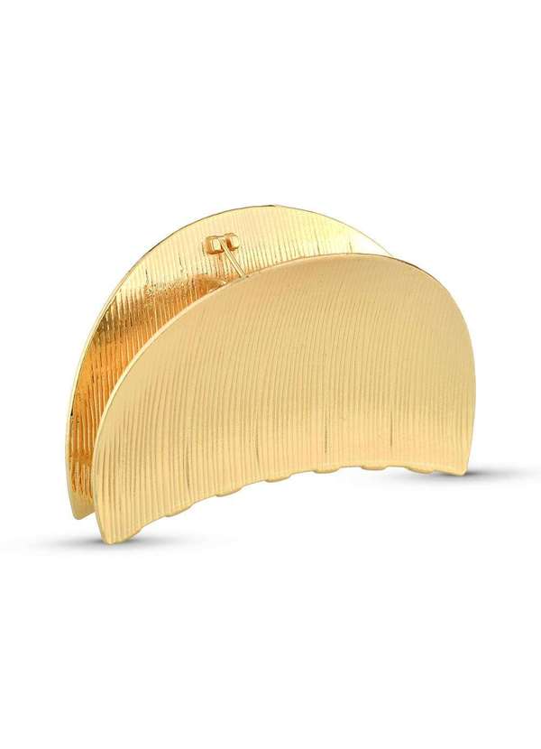 Ora Semijoias - Presilha de Cabelo Metal Escovado - Dourado 2