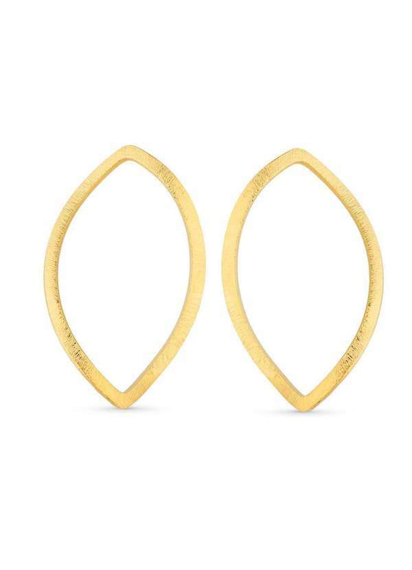Ora Semijoias - Brinco Semijoia Orgânico Vazado Texturizado Banhado a Ouro 18k - Dourado