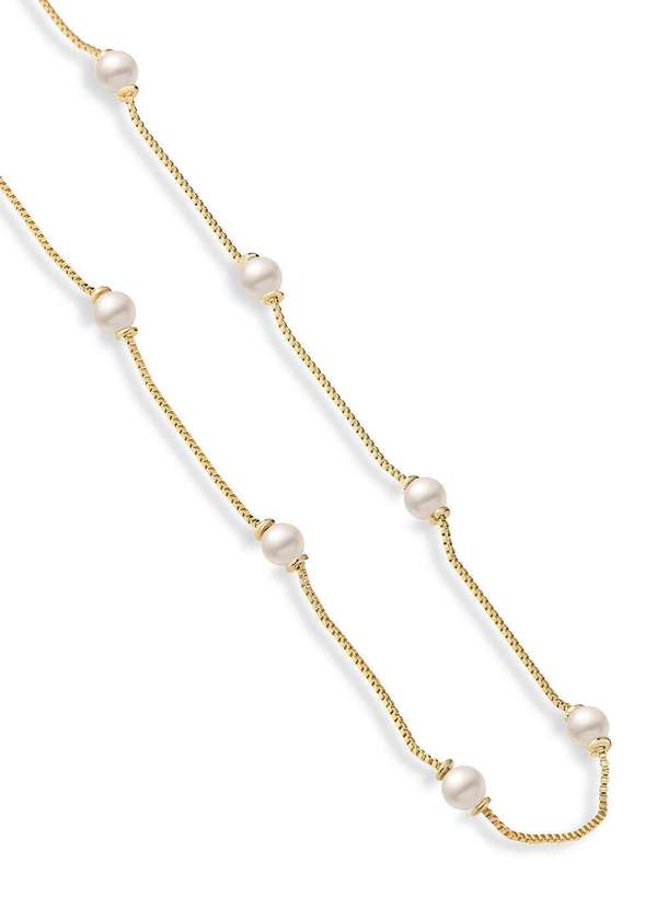 Ora Semijoias - Colar Semijoia com Pérola Banhado a Ouro 18k - Dourado 2