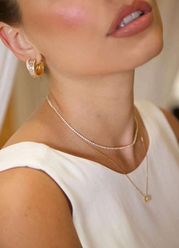 Ora Semijoias - Colar Semijoia com Pingente Estrela Cristal Banhado a Ouro 18k - Dourado 4