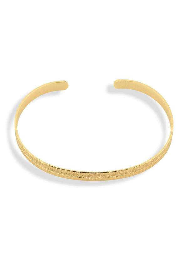 Ora Semijoias - Bracelete Semijoia Fosco Dourado Banhado a Ouro 18k - Dourado