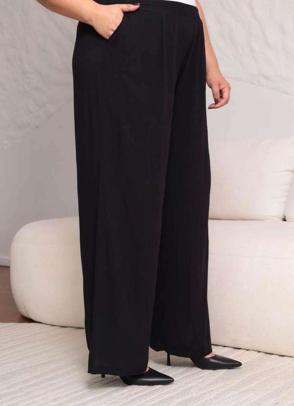 Mais na Moda Plus - Conjunto Plus Size Chic Calça e Kimono Manga Longa Azul Jessica - Azul 6