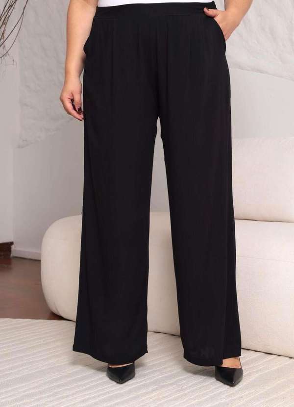 Mais na Moda Plus - Conjunto Plus Size Chic Calça e Kimono Manga Longa Azul Jessica - Azul 8