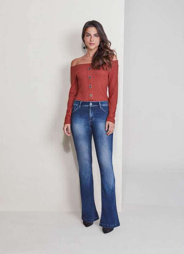 Lado Avesso - Blusa Canelada Lado Avesso Botões Preto Preto 2