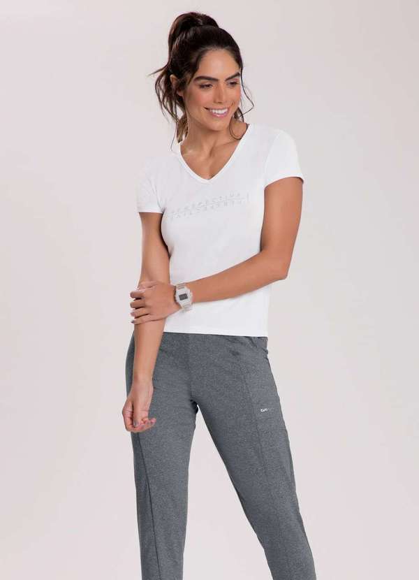 Graphene - Blusa Graphene Malha Poliamida Branco Branco