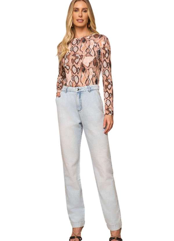 Lado Avesso - Blusa Lado Avesso Manga Longa Marrom Cobra Marrom 3