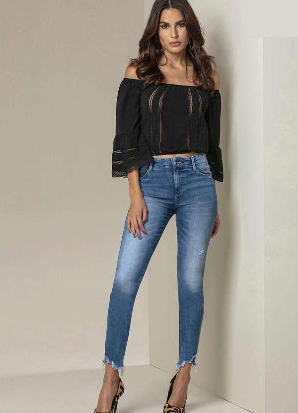 Lado Avesso - Blusa Ombro a Ombro Lado Avesso Preto Preto