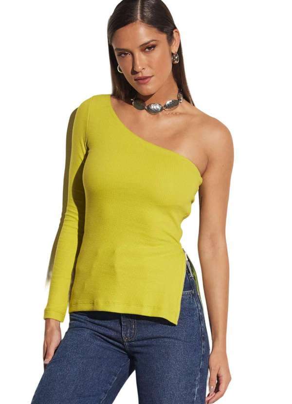 Sommer - Blusa Sommer de Ombro Só Manga Longa Verde Verde