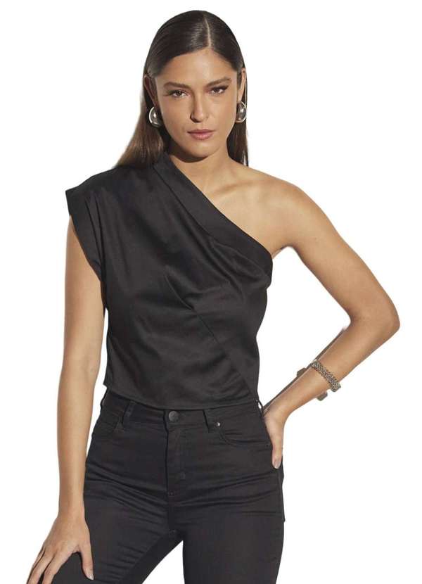 Sommer - Blusa Sommer de Ombro Só Preto Preto