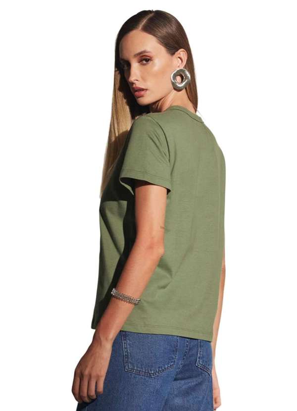 Sommer - Camiseta Sommer Estampada em Veludo Verde Verde 3