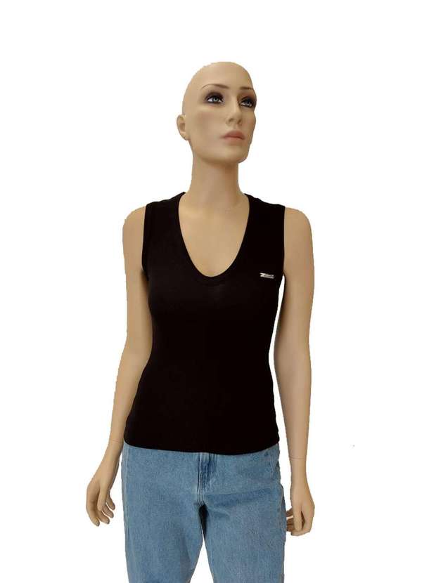 Acostamento - Regata Fashion Acostamento Preto Preto