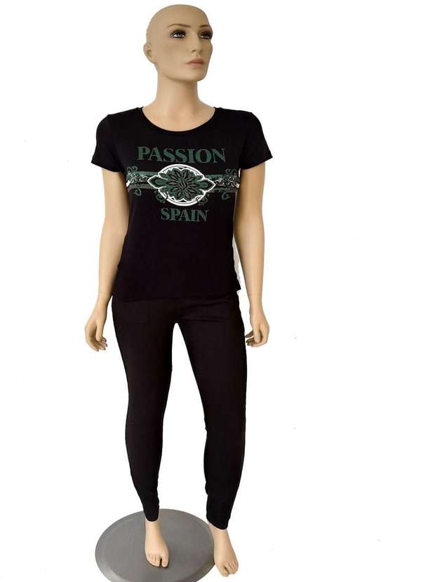 Acostamento - Calça Jeans Acostamento Kendal Lift Preto Preto