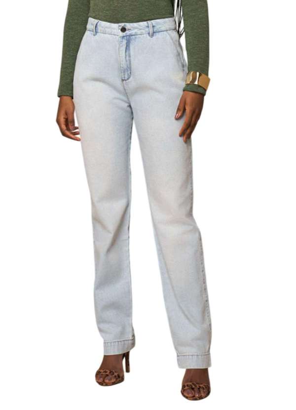 Lado Avesso - Calça Jeans Lado Avesso Reta Delave Azul Azul 2