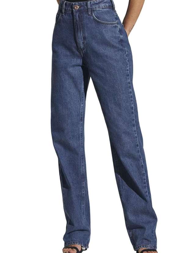 Sommer - Calça Jeans Sommer Reta Cintura Alta Azul Azul