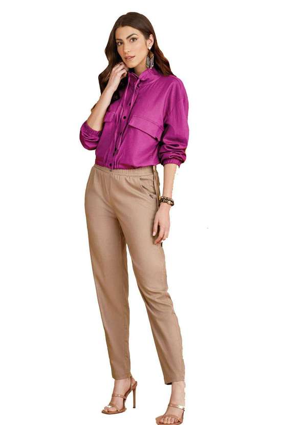 Assédio - Calça Jogger Assedio Bege Gengibre Bege 1