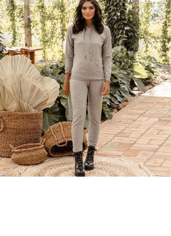 Alpelo - Calça Jogging Tricot Alpelo Cinza Cinza