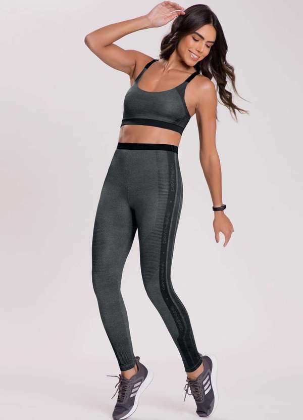 Graphene - Calça Legging Graphene Malha Poliester Cinza Cinza