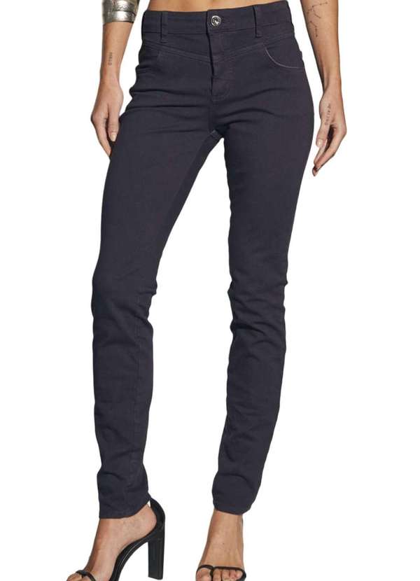Sommer - Calça Sarja Sommer Skinny Recortes Azul Alya Azul