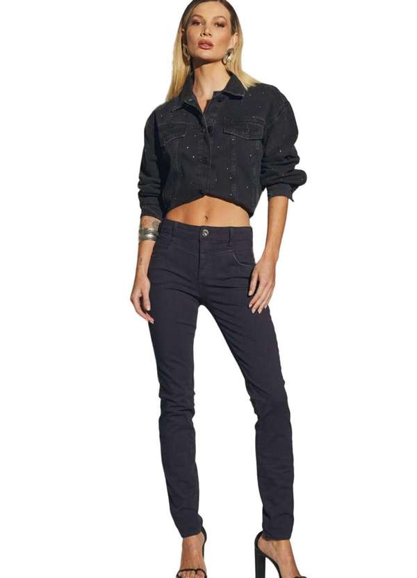 Sommer - Calça Sarja Sommer Skinny Recortes Azul Alya Azul 2