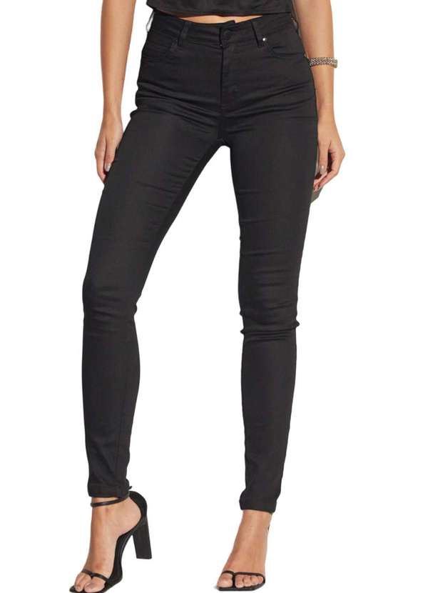 Sommer - Calça Sommer Skinny em Sarja Preto Preto