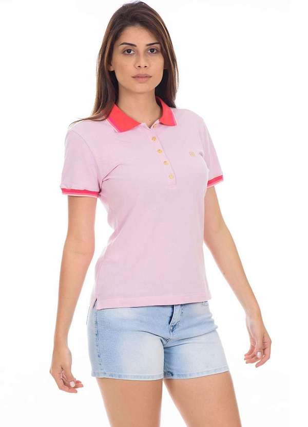 Presidium - Camisa Polo Presidium New Confort Rosa Rosa