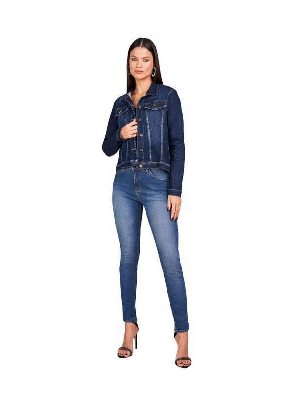 Lado Avesso - Jaqueta Jeans Feminina Lado Avesso Azul Azul
