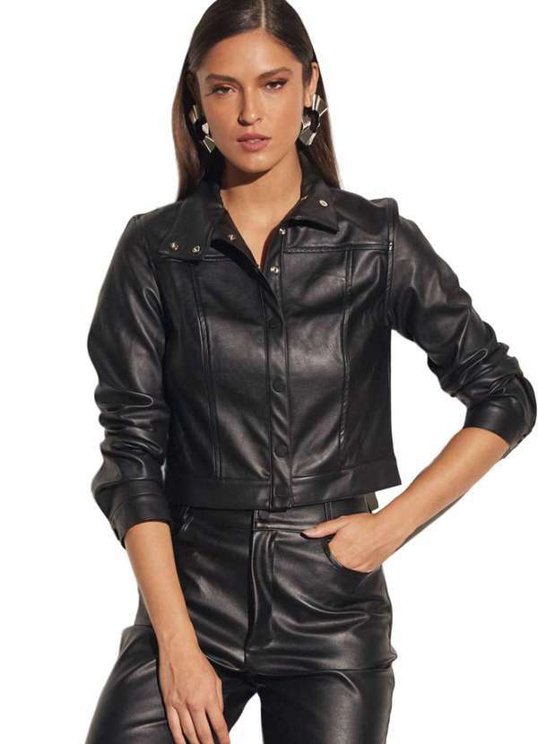 Sommer - Jaqueta Sommer Cropped Preto Preto