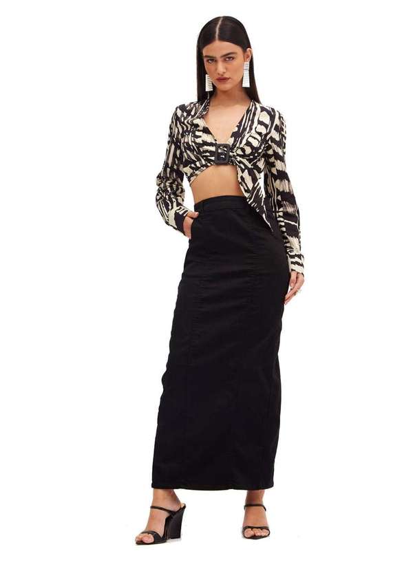 Saia Longa Sommer Sarja Preto Preto Garmstore