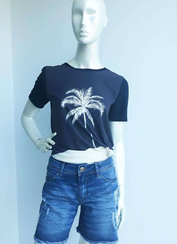 Lado Avesso - Shorts Jeans Lado Avesso Curve Azul Azul