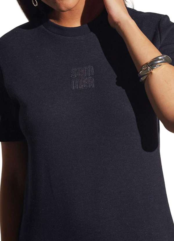 Sommer - Vestido Midi Sommer com Fenda Lateral Azul Alya Azul 3