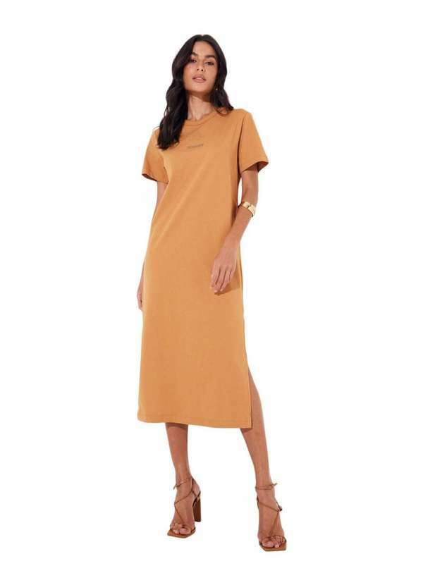 Sommer - Vestido Midi Sommer Malha Bege Belgati Bege