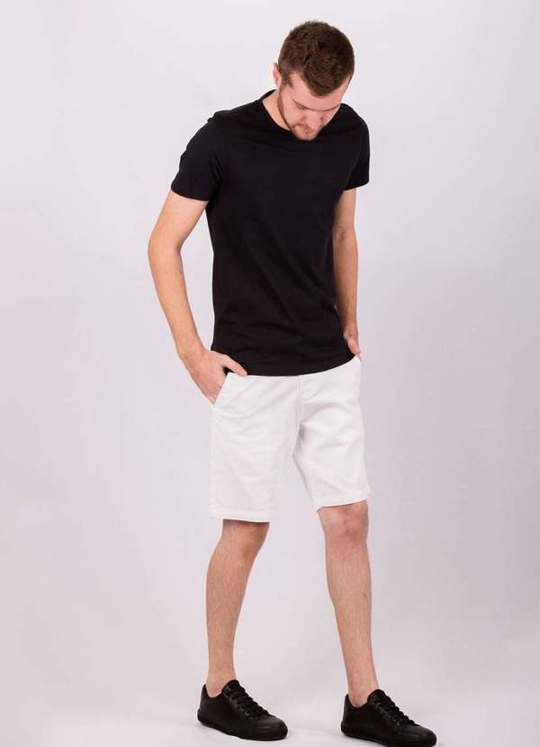 Barezy - Bermuda Barezy Sarja Branco Branco