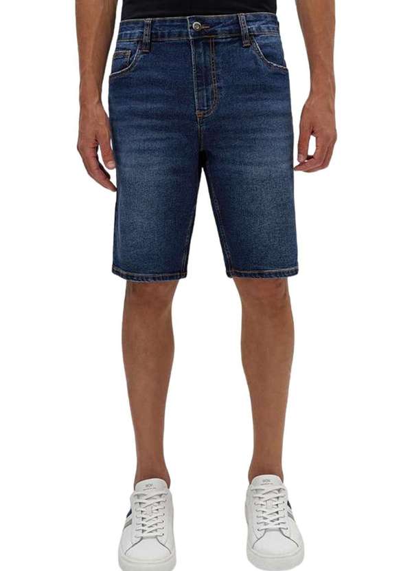 Hangar 33 - Bermuda Jeans Hangar 33 Reta Azul Escuro Azul