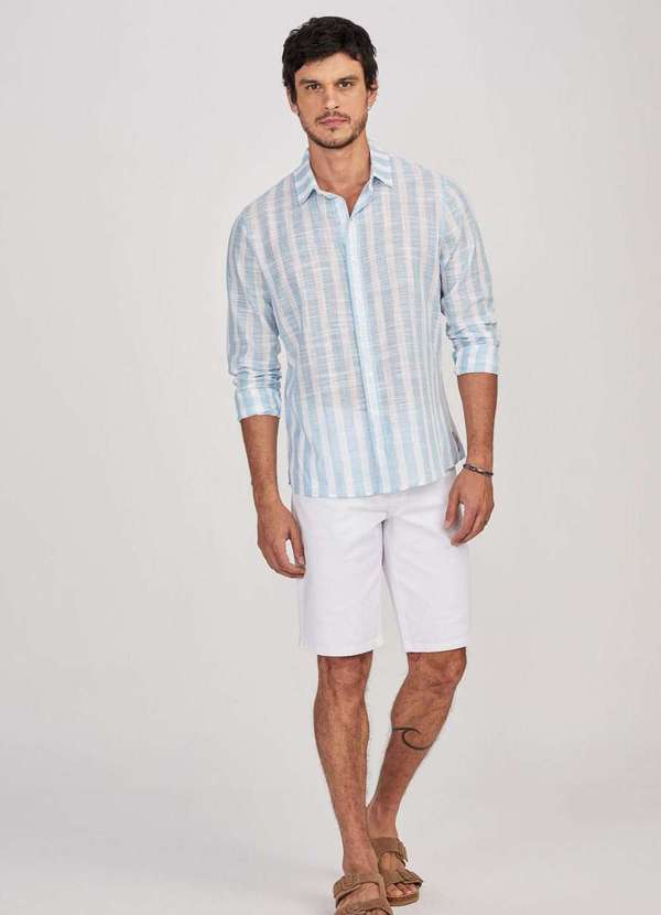 Lado Avesso - Bermuda Lado Avesso Rodrigo Collor Branco Branco