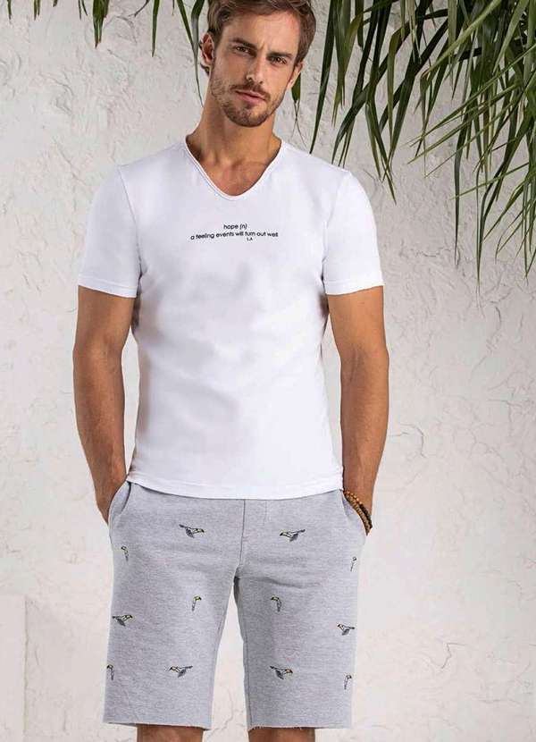 Lado Avesso - Bermuda Moletom Lado Avesso Cinza Cinza