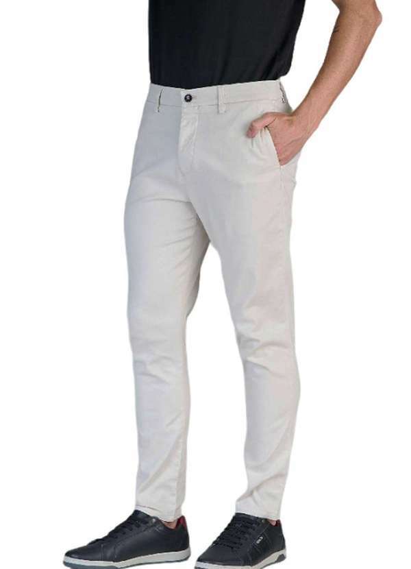 Barezy - Calça Barezy Sarja Skinny Strech Bege Bege