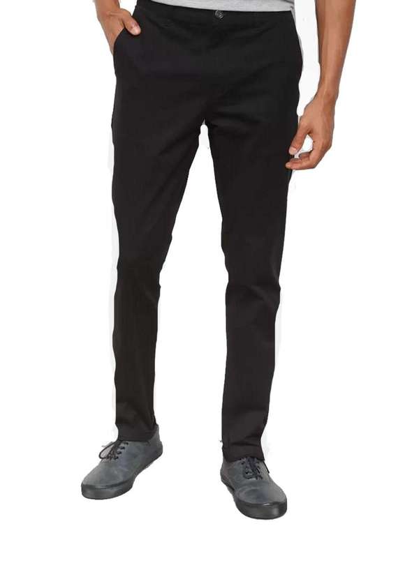 Acostamento - Calça Chino Acostamento Skinny com Elastano Preto Preto